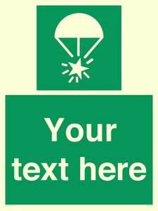 Custom sign safe condition Rocket parachute flare